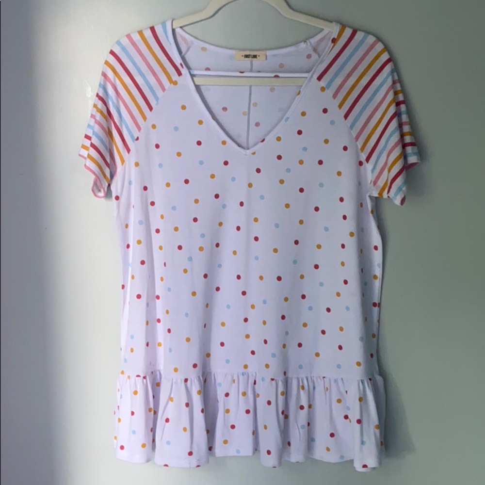 Boutique nwot peplum top